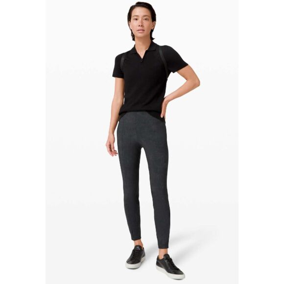 Lululemon Here to There High Rise 7/8 Crosshatch Texture Multi / Black Pants 4 - Picture 1 of 10